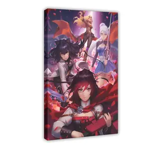 Anime RWBY Poster 3 bedroom canvas posters, hall wall art, bathroom canvas posters, home poster decoration
