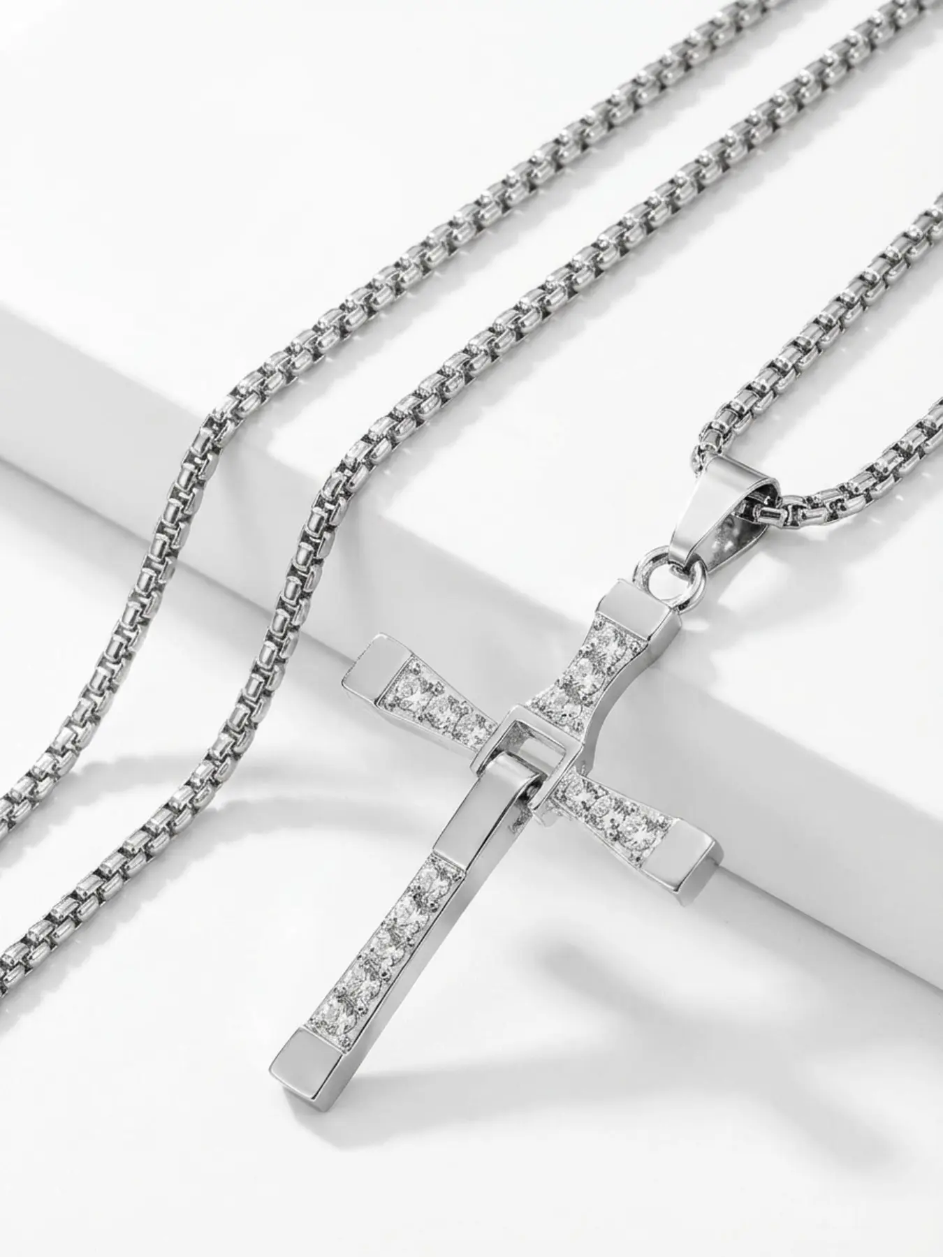 Toretto Cross Necklace - A Pendant to Energize an Active Lifestyle - The Perfect Gift for Movie and Sports Fans - Cuban Link Chain - Charm Necklace - Cross Chain Design - Cuban Necklaces