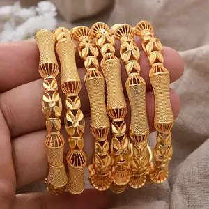 24K Gold-Plated Women's Cuff Bracelet Luxury Gold Open- Europe and theUnited States fashion vintage gold-plated color traditional wedding bracelet, fashionable and trendy geometric patternas All-Season Fit, bracelets for Women