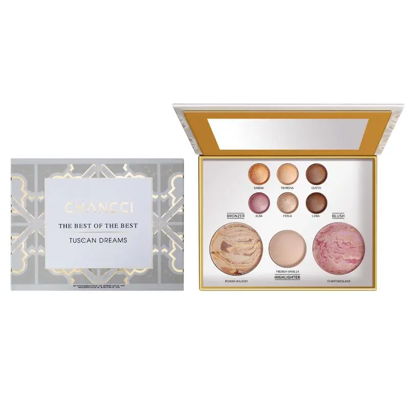 Tuscan Dreams Makeup Palette 6 Eyeshadow Bronzer Blush Highlighter Multi Face Makeup Palette With Mirror  2（， SEO） pansexual flag