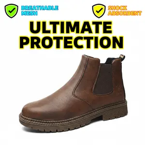 Durable Outdoor Comfortable Waterproof Anti-slip Safety Shoes Puncture-proof Splash-proof Smash-proof Breathable Unisex Chef Work Shoe Reliable Safety Footwear