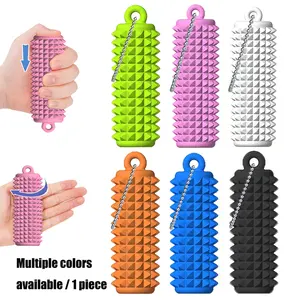 Silent Stress Relief Keychain for Adhd Autism Anxiety, Portable Sensory Tool for Office School Travel, Daily Use, Stress Relieving Accessory, Spiky Sensory, Sensory Fidget Keychain
