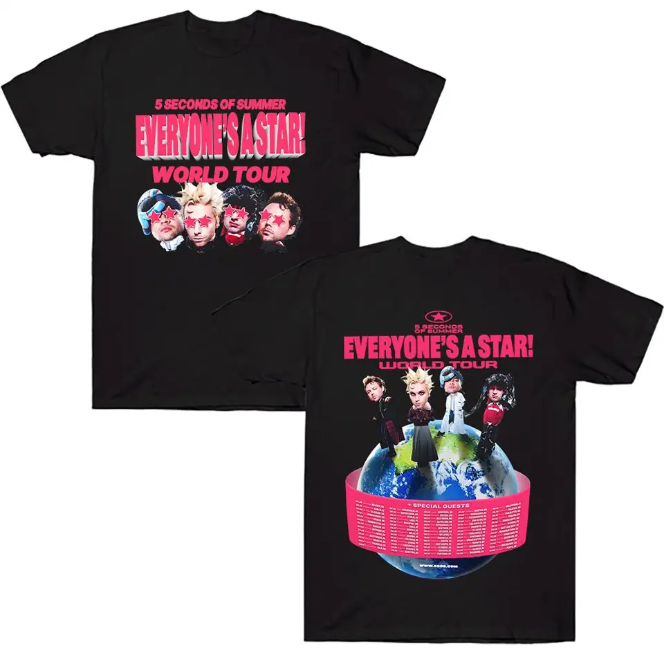 5 Seconds of Summer EVERYONE'S A STAR T Shirts 5SOS World Tour
