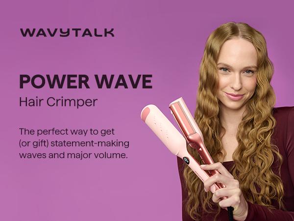 Beach wave crimper hair styling tool