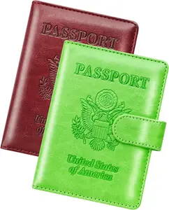 Passport Holder for Travel Cruise Essentials, 2 count Passport Cover Wallet Case Women Men Family, RFID  Book Card Holders Travel Accessorie Gifts  Haves