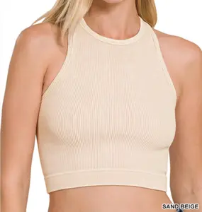 Taylor Racerback - Zenana Washed Ribbed Cropped Tank Top