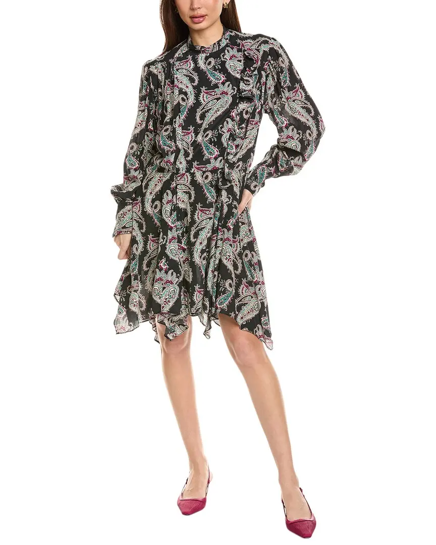 Isabel Marant E'toile Veriki Pleated Silk Midi Dress