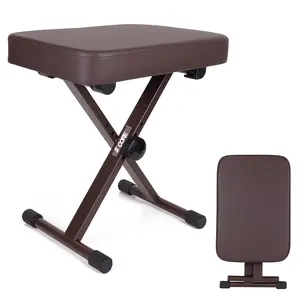 5 Core Keyboard Bench 3 Inch Padded Piano Stool Adjustable 20.5" Guitar Seat Heavy Duty Portable