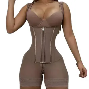 Shapewear for Women Solid Color Zipper Corset Girdle High Waist Tummy Control Butt Lifter Shaper Waist Trainer Bodysuit