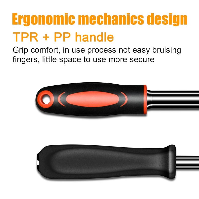 46-piece heavy-duty 1/4-inch quick-release ratchet socket wrench set, including screwdriver components and extension rod - comes with ratchet storage box - sturdy and durable, suitable for professional technicians and - compatible with vehicles