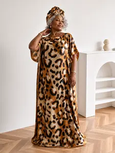 【MOOMOO】Women's Floral Print Moomoo & Scarf Set - Boho Casual Shawl Dress for Beach Vacation and Holiday Enjoyment, Ladies Clothes for All Seasons