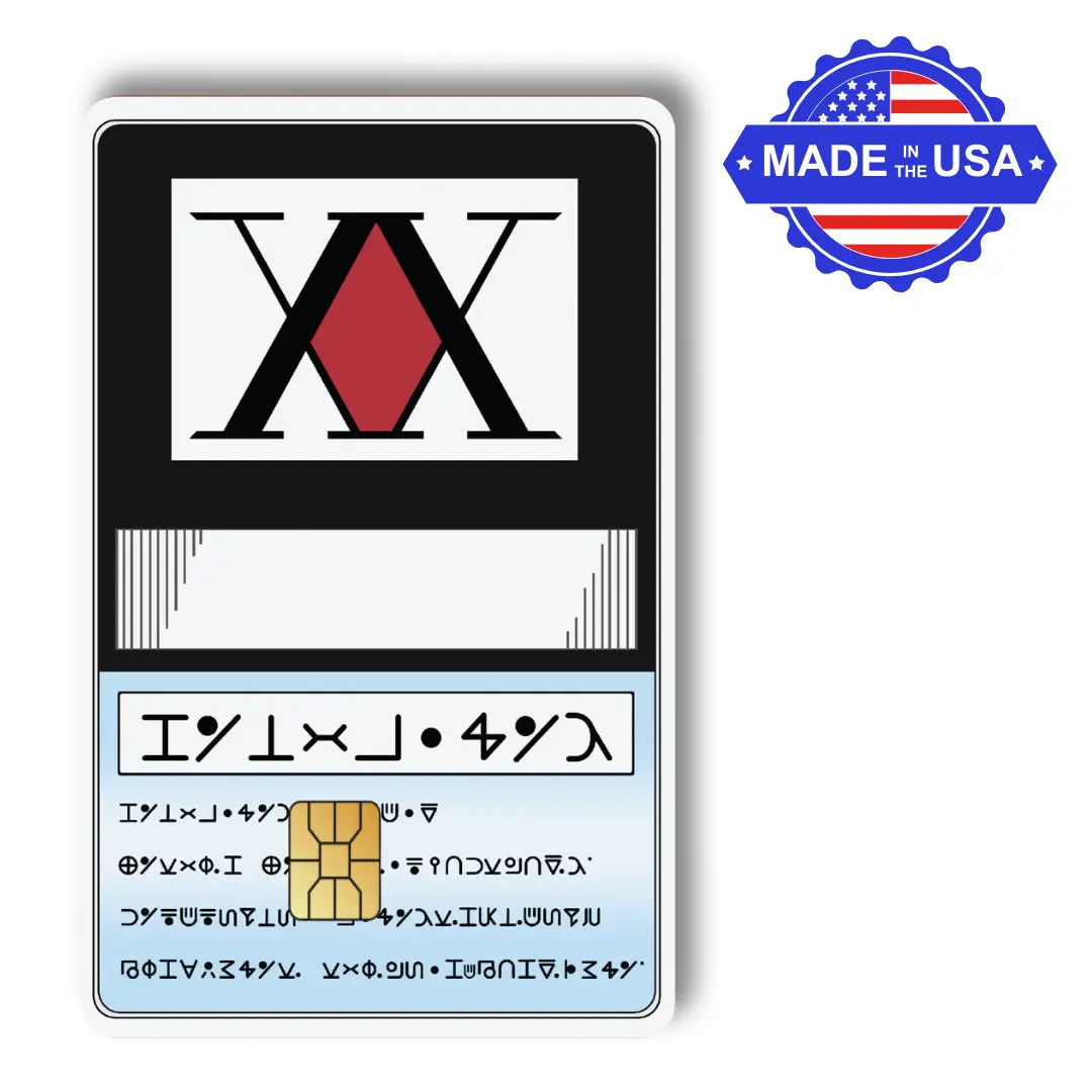 Hunter License with Holographic Options Custom Decal Credit Card Cover Vinyl Skin Sticker - Customizable Design for Personalization