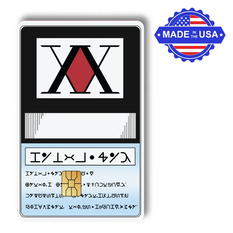 Hunter License with Holographic Options Custom Decal Credit Card Cover Vinyl Skin Sticker - Customizable Design for Personalization