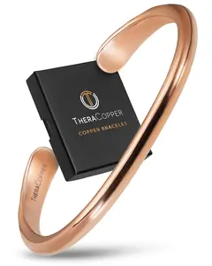TheraCopper Copper Bracelet for Men & Women (Barrel) — 100% Pure Copper Bracelets — Raw, Solid & Uncoated Authentic Handmade Tibetan Bracelet Cuff Bangles