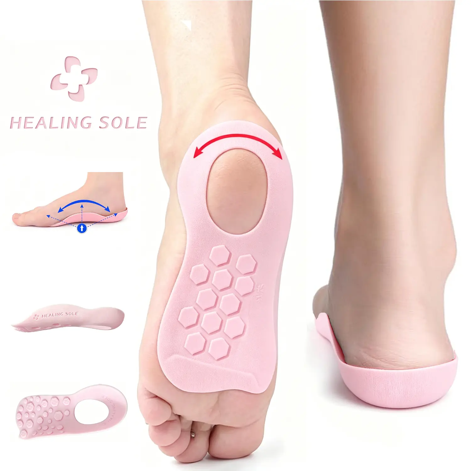 Men & Women Premium Comfort Orthotic Insoles for Flat Feet & Plantar Fasciitis Relief Half-Length Comfort Insoles for Flat Feet | Pain Relief Inserts
