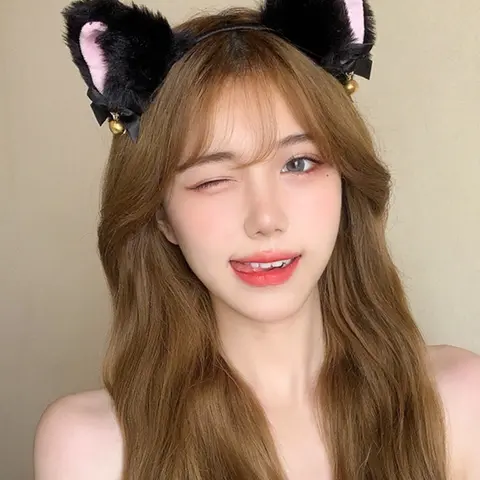Women's Plush Cat Ear Bell Bow Lolita Headband, Fox Ears Bunny Ears Cosplay Accessory, Cute Hair Band for Ladies, Fashionable Party Wear, Cute Headbands
