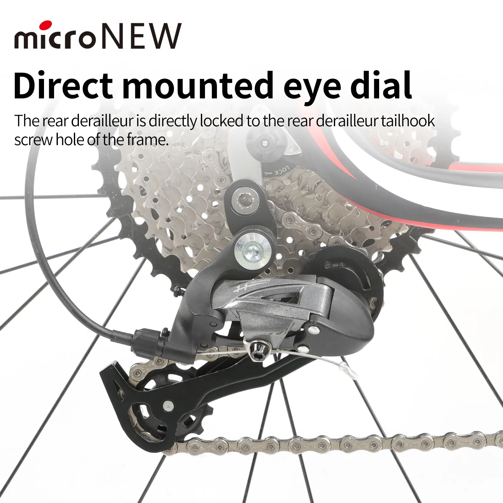 MicroNEW 24/27/30 Speed Bike Shifter & Split Shift Lever - Compatible for 7/8/9/10/11 Speed Drivetrain, Shifter for Mountain, Shift System for /Railroad Gear