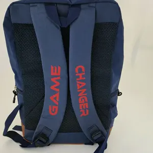 Game Changer Backpack - Blue with Red Lettering - Durable & Stylish - Perfect for Travel & Daily Use