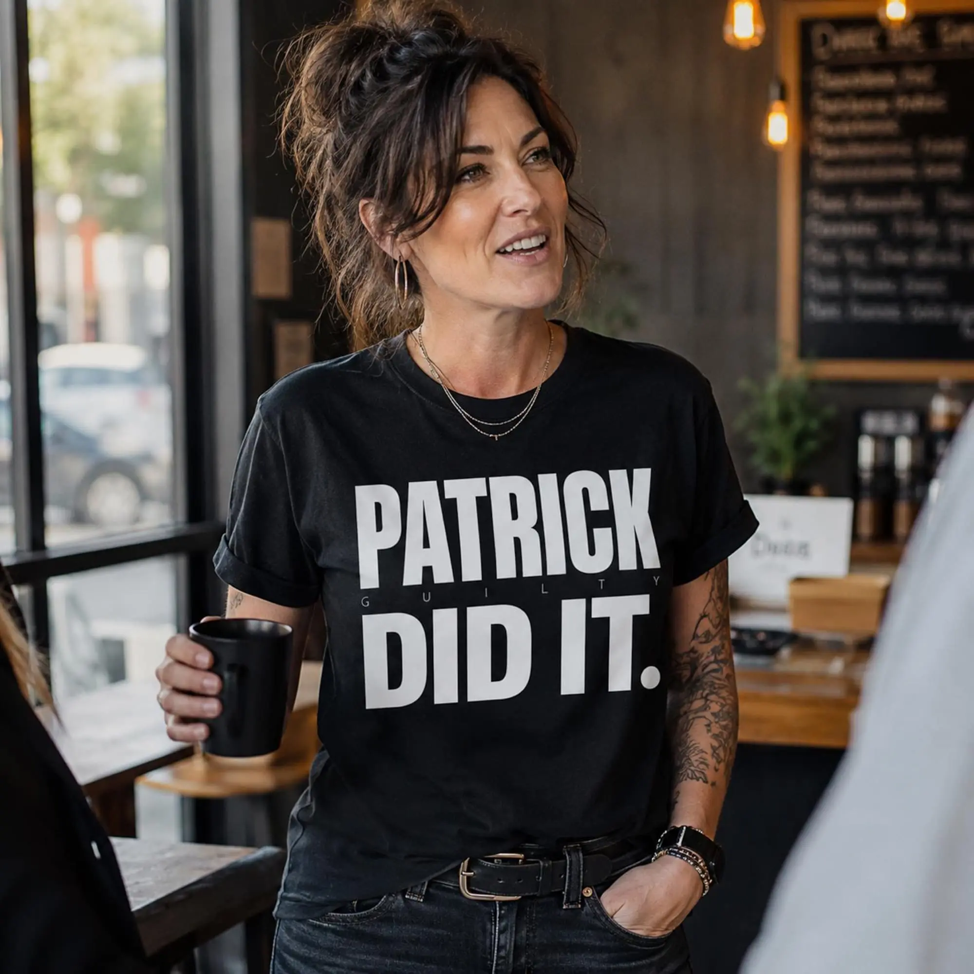 Patrick Did It - Guilty - Court Crime Case Support Lindsay Tee - Murder Mystery Drama Unisex T-Shirt