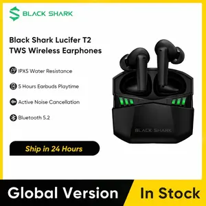 Black Shark Wireless Earbuds with 35ms Ultra-Low Latency, Gaming Bluetooth Earbuds with Premium Sound, Bluetooth 5.2, 10mm Drivers, 4 Hyperclear Mics, IPX5 Waterproof, 20H Play Time, Comfort Fit