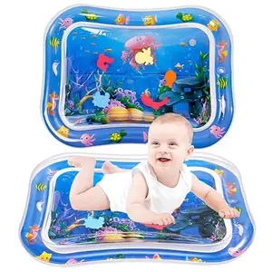 Tummy Time Water Mat，nflatable Water Mat, Rectangle Water Mat,Cushion, Infants and Toddlers 3 to 12 Months Promote Development Toys Baby Gifts