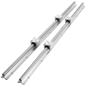 VEVOR Linear Guide Rail Set,  SBR12 1000mm, 2 PCS 39.4 in/1000 mm SBR12 Guide Rails and 4 PCS SBR12UU Slide Blocks, Linear Rails and Bearings Kit for Automated Machines DIY Project CNC Router Machines