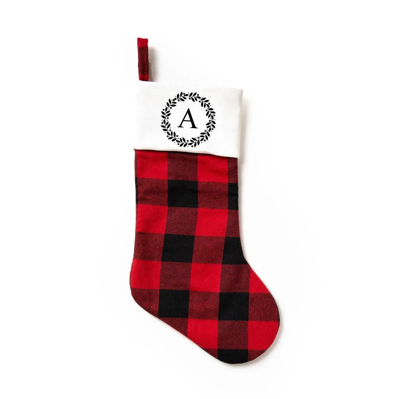 Monogrammed Plaid Stockings