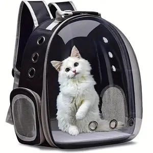 Transparent Breathable Cat Backpack, PVC Portable Pet Transport Box, Animal Carrier, Ventilated Holes, Durable and Lightweight, Perfect Gift for Pet Lovers
