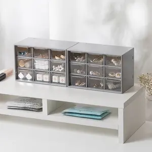 Clear Stackable Desktop Organizer - Drawer Storage Box