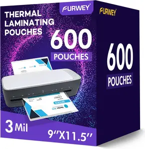 600 Pack Laminating Sheets 3 Mil 9 x 11.5 Inches Thermal Laminating Pouches for Laminator Clear Letter Size Office and School Supplies