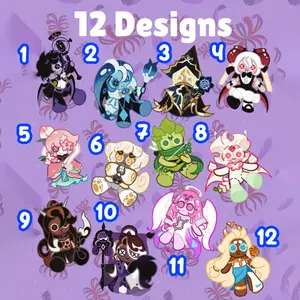 Cookie Run Kingdom Keychains, CRK acrylic charm