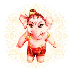 Ganesh Cloth Doll 7” Devotional Toy