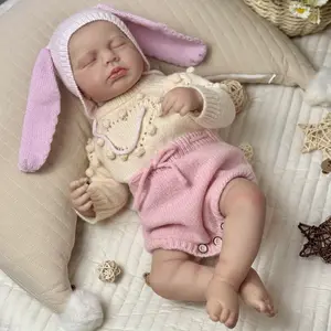 GUESSBELLY 19 Inch 3D Skin With Visible Veins 48 CM LouLou Reborn Asleep Baby Doll Toy For Kids Vinyl Limbs Cloth Body Babies Doll Lifelike Handmade Gift