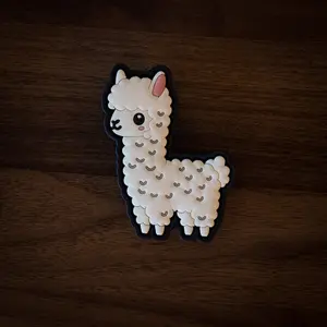 Little Llama PVC Patch | Cute Alpaca Waterproof Hook & Loop Patch | Kawaii Animal Collectible | Premium Rubber Patch