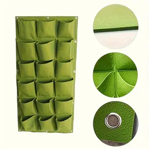 18/9 pocket vertical garden planting bag - light wall-mounted planting bag, indoor and outdoor universal space saving, balcony courtyard modern hanging flower stand, vanilla vegetable multi-purpose vegetable planting artifact "