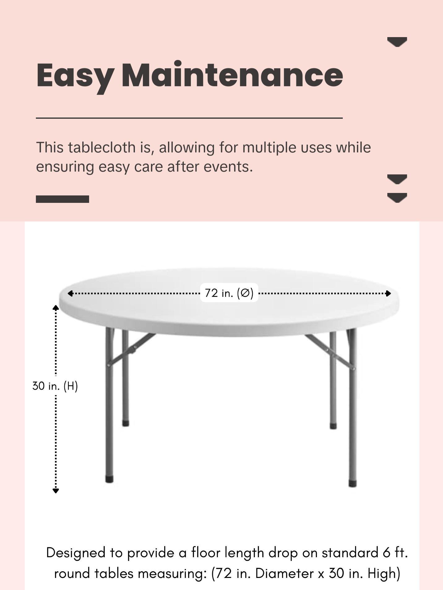 132 inch Crinkle Taffeta Round Tablecloth Blush