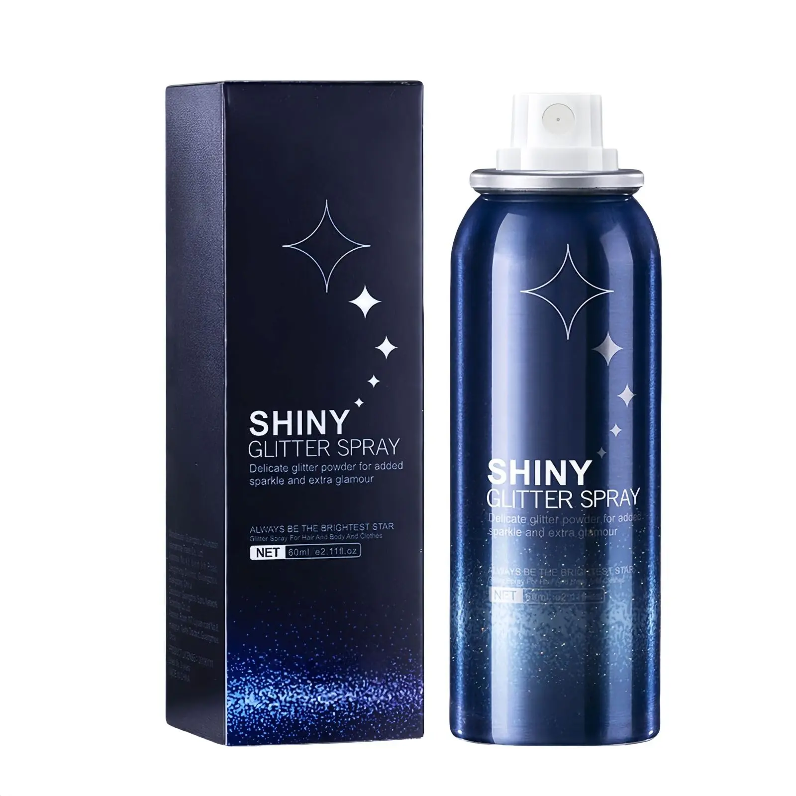 Shimmering Body Glitter Spray for Body and Hair, Waterproof Long Lasting Makeup, Quick-Dry Cosmetic for All Skin Types, Festivals-Parties High-Intensity Glow, Water Proof, Natural, Glowing Body Makeup