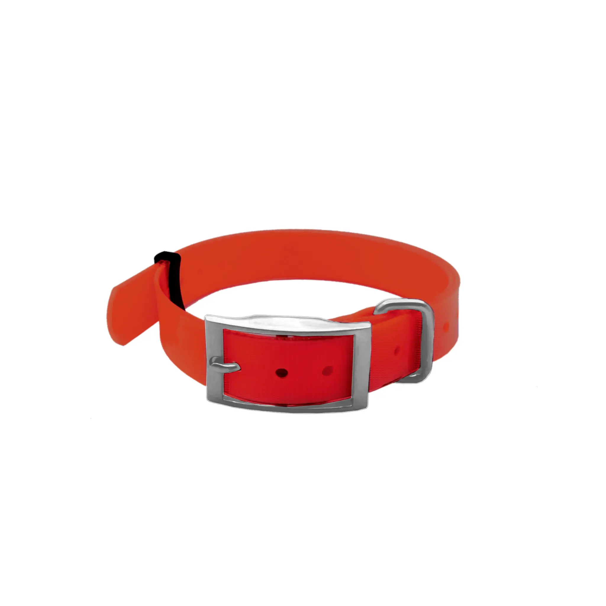 Replacement Dog Collar Strap, 1" Heavy-Duty Poly-Coated Nylon, Waterproof, Flexible & Adjustable for T5, TT15, TT10, DC50, T20, TT25 Tracking Collars, Strength, 1" Width, Curved Buckle, Rust-Proof, 1 Inch Wide, 28 Sizing Holes