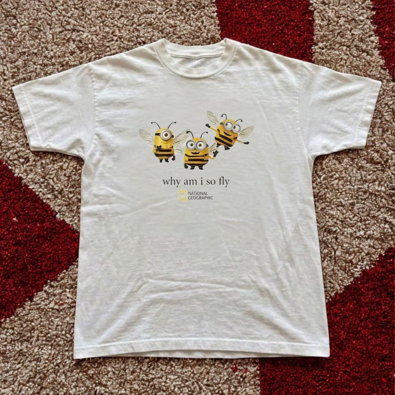Minions Bee T-shirt Vintage Funny Bee Minions Graphic Tee, Retro National Geographic Parody Shirt, Loose Fit Top