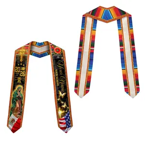 Personalized Mexican American Graduation Sash, Class of 2026 Latino Graduation Stole, New