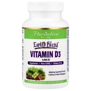 Paradise Herbs Earth's Blend®, Vitamin D3, 90 Vegetarian Capsules