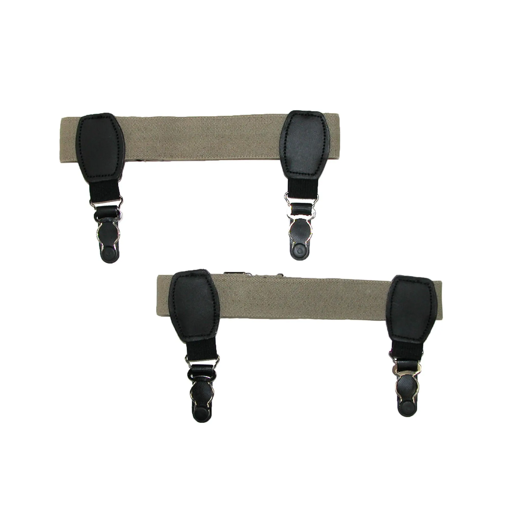 CTM Elastic 1 Inch Double Clip Sock Garters, Womens Suspenders, Lady, Basic