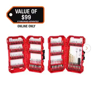 MILWAUKEE SHOCKWAVE Impact Duty 120-Piece Alloy Steel Screw Driver Bit Set with SHOCKZONE Shank & Wear Guard Tip for Superior Performance