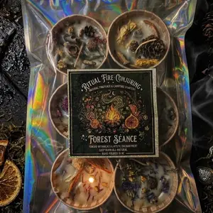 Portable Fire Starter Candles - For Ritual, Séance, Campfire and Fireplace Outdoor use All natural with long lasting fire starter pellet & beeswax wick