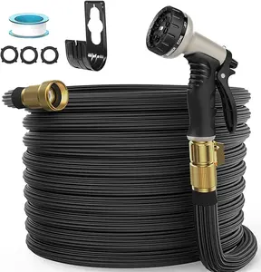 50ft Garden Hose Expandable, Water Hose with 10-Function Nozzle, Lightweight Flexible No-Kink Retractable Hose Pipe, Leak-Proof