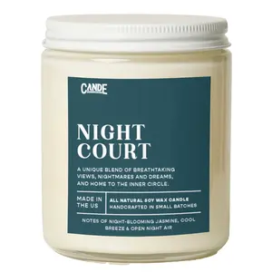 Night Court Scented Candle - ACOTAR Inspired Design, All Natural Soy Wax, Long Lasting Burn, Handcrafted, Perfect for Book Fans & Home Decor Night Court Scented Candle - ACOTAR Inspired Design, All Natural Soy Wax, Long Lasting Burn, Handcrafted, Perfect for Book Fans & Home Decor