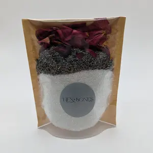 Hex+Bones Freyja's Gift Ritual Bath Blend with Chamomile Peppermint Lemon Balm Lavender Rose Petals & Epsom Salt for Muscle Relief & Calm Mind