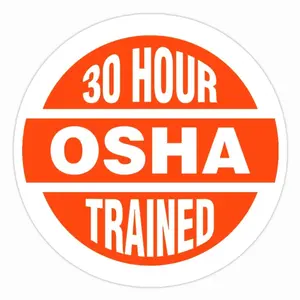 OSHA Trained 30 Hours - Safety Orange Sticker AYI