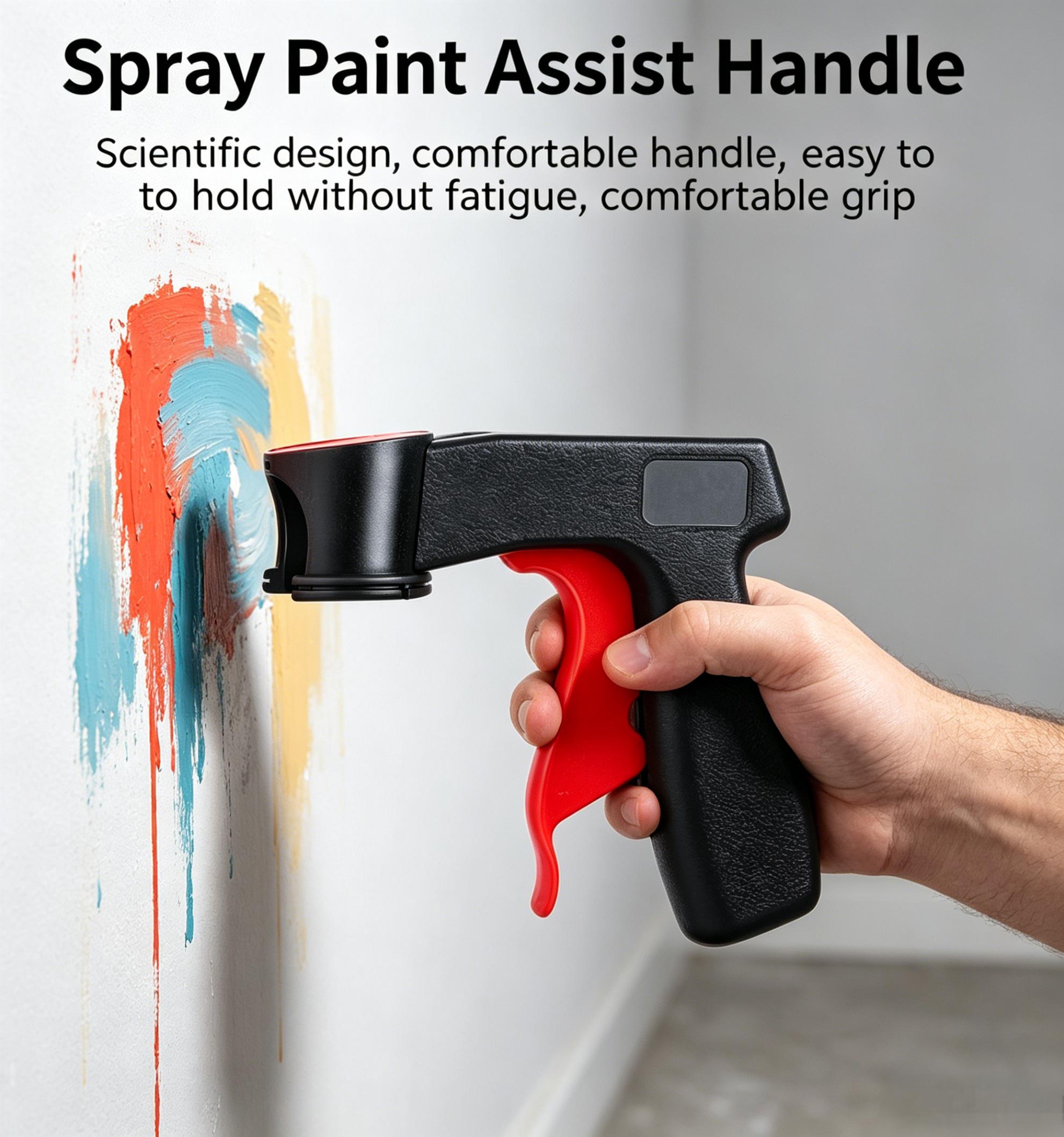 Universal Spray Can Gun Handle, Ergonomic Aerosol Trigger for Easy Spray Control, Convert Any Spray Can to Spray Gun, Reduce Finger Fatigue for DIY & Painting  No More Sore Fingers! Ergonomic Spray Paint Gun Handle