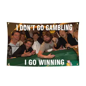 Casino Winning Theme Wall Hanging, Funny Gambling Tapestry, Funny Quote, Wall Decor for Home Living Room Bedroom, Room Decor, Home Decor